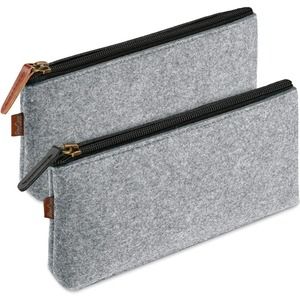 Pencil Case 2 Pack Cosmetic Make up Organizer for Women and Girls Waterproof